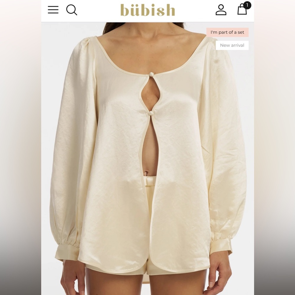 Ivory Button Blouse - Bubish Penelope